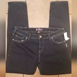 NWT! Silver skinny jeans